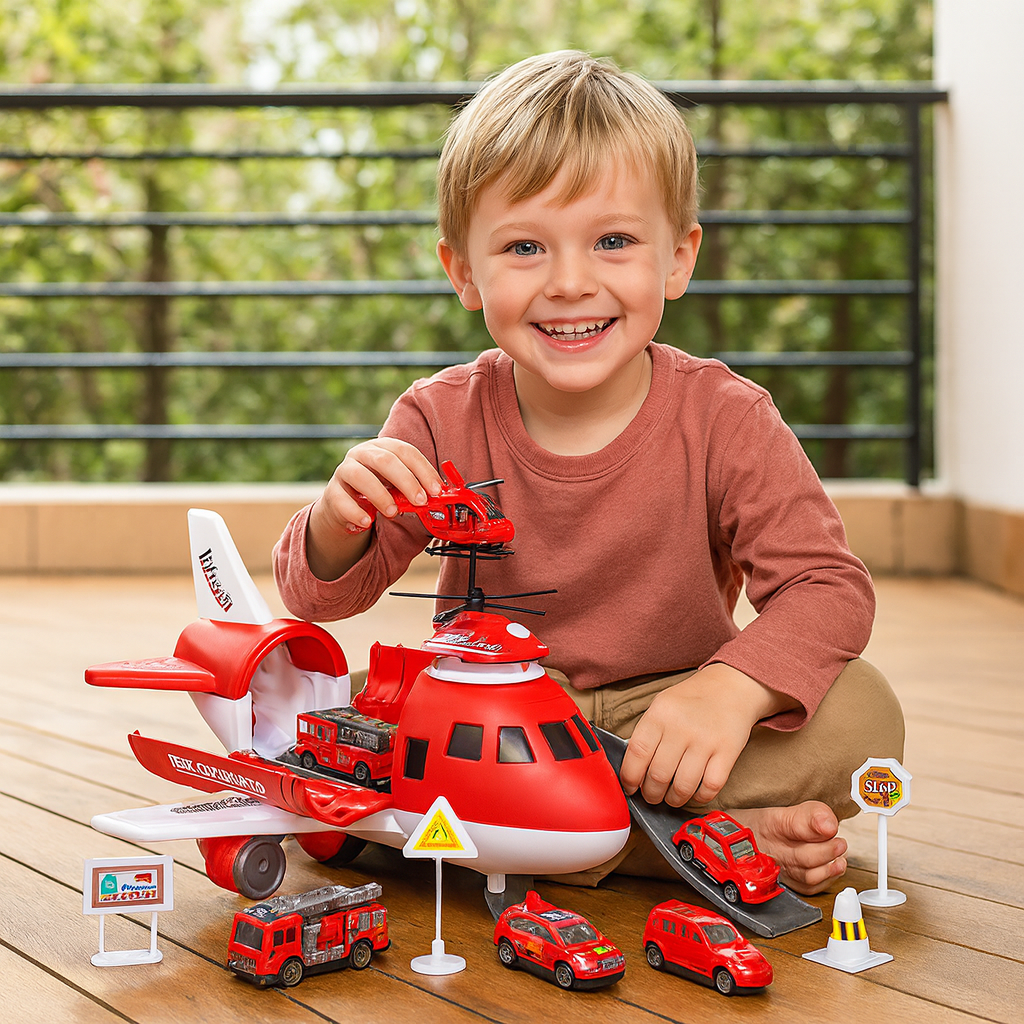 Airplane & Vehicle Play Set