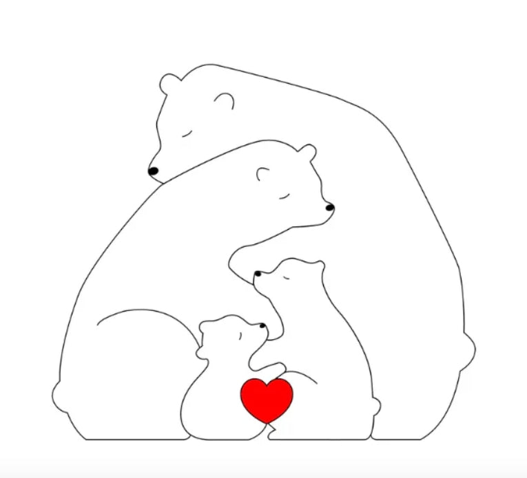 Handcrafted Personalized Bear Family
