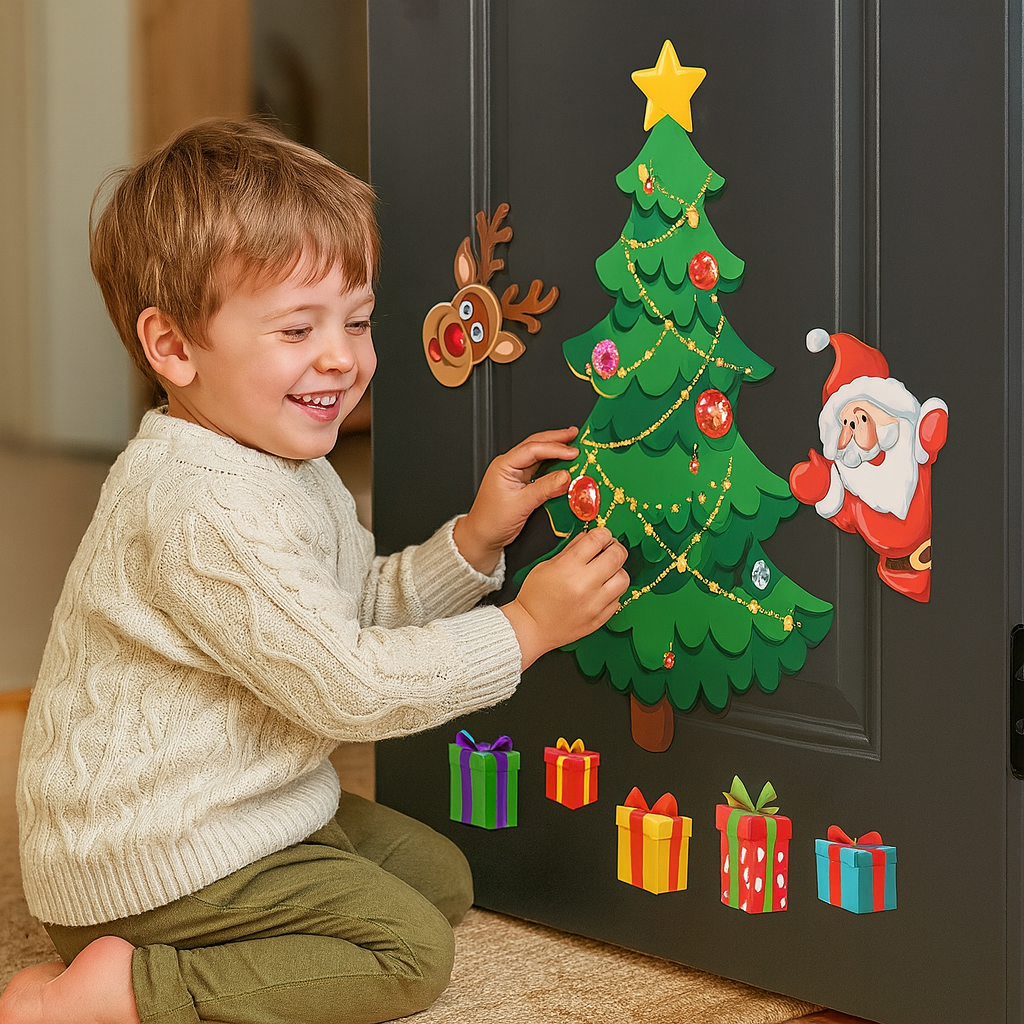 Christmas Montessori Magnetic Sticker Set for DIY Decorating