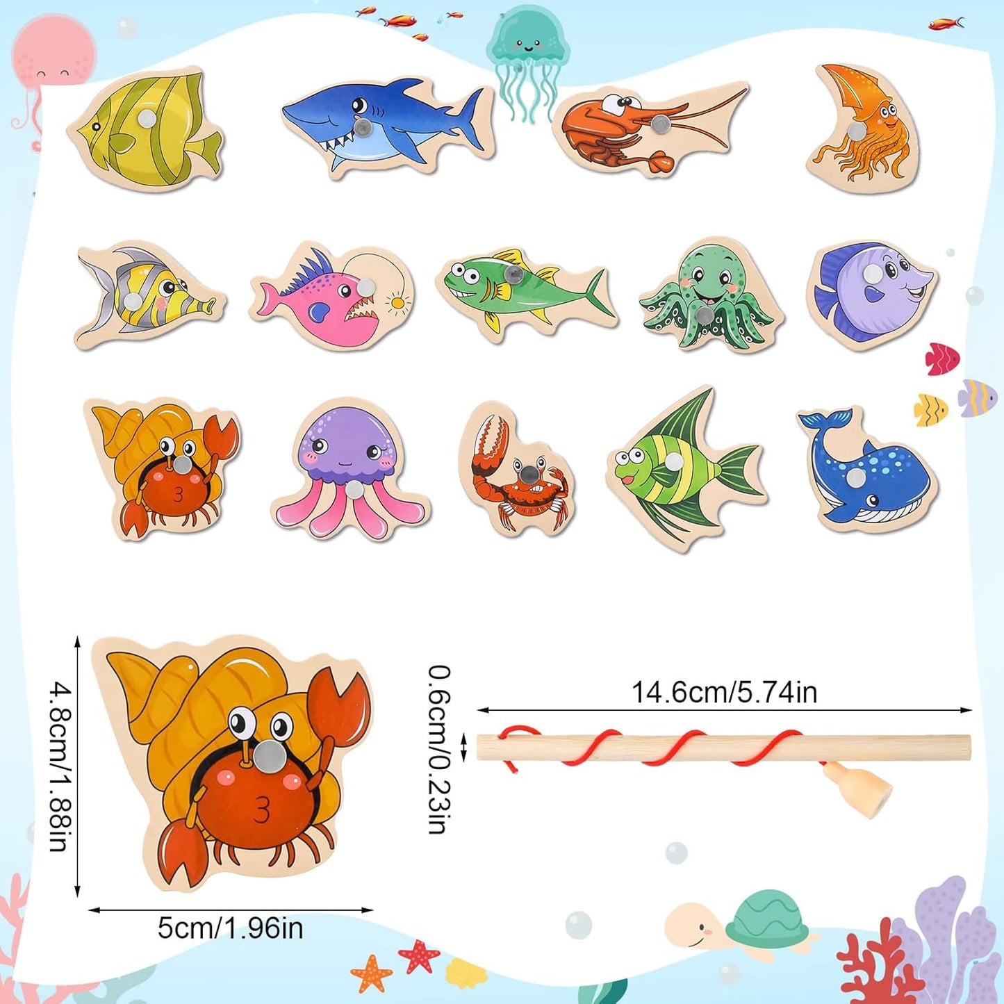 Montessori Fishing Rod Game for Children