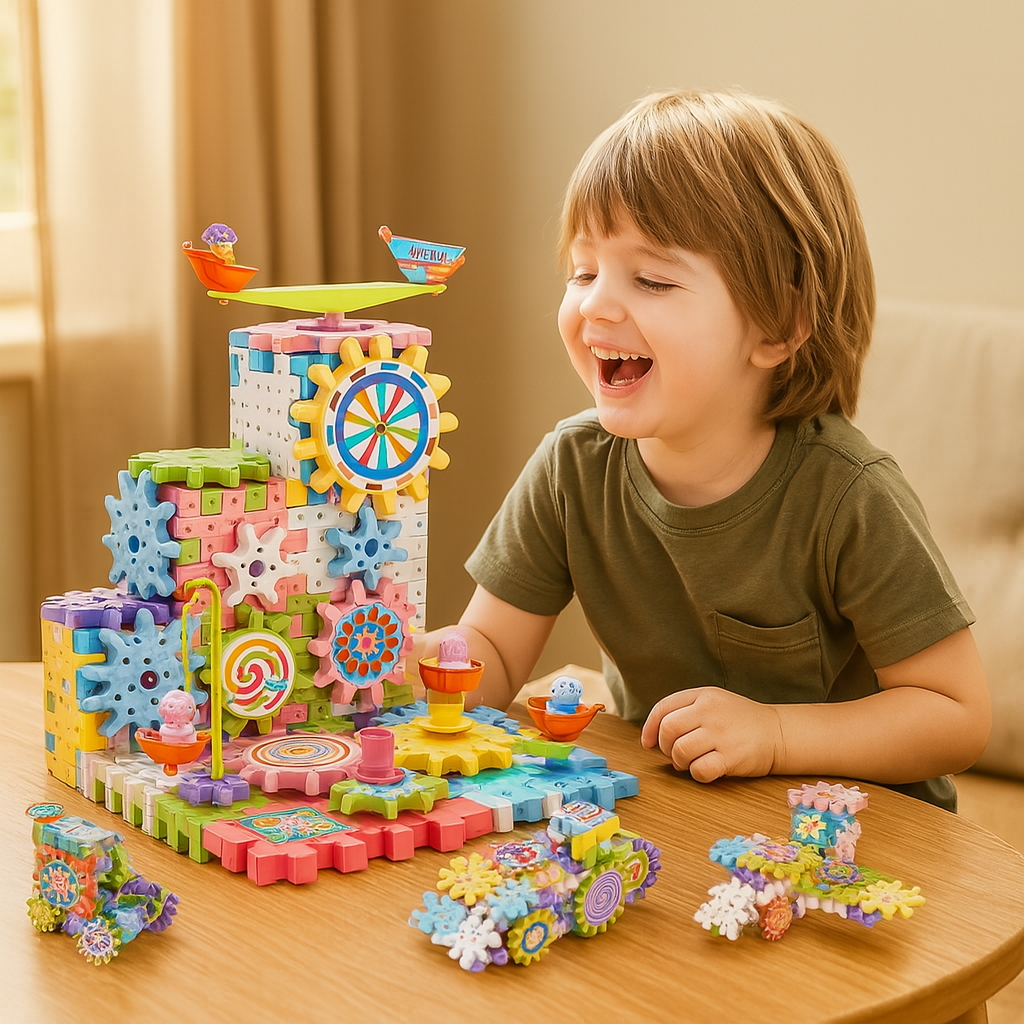 Rotating Montessori Gear Building Toy