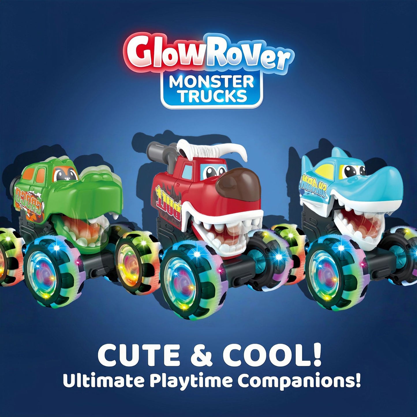 Luminous monster truck toy cars