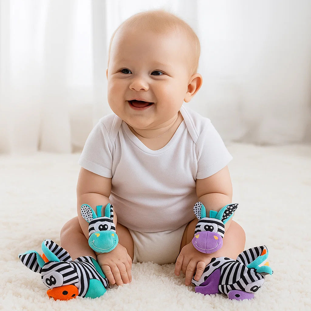 Baby Rattle Wrist and Sock Set