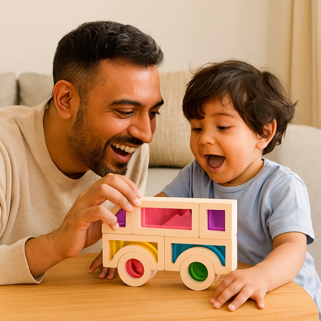 Creative Montessori Wooden Building Blocks With Different Cores