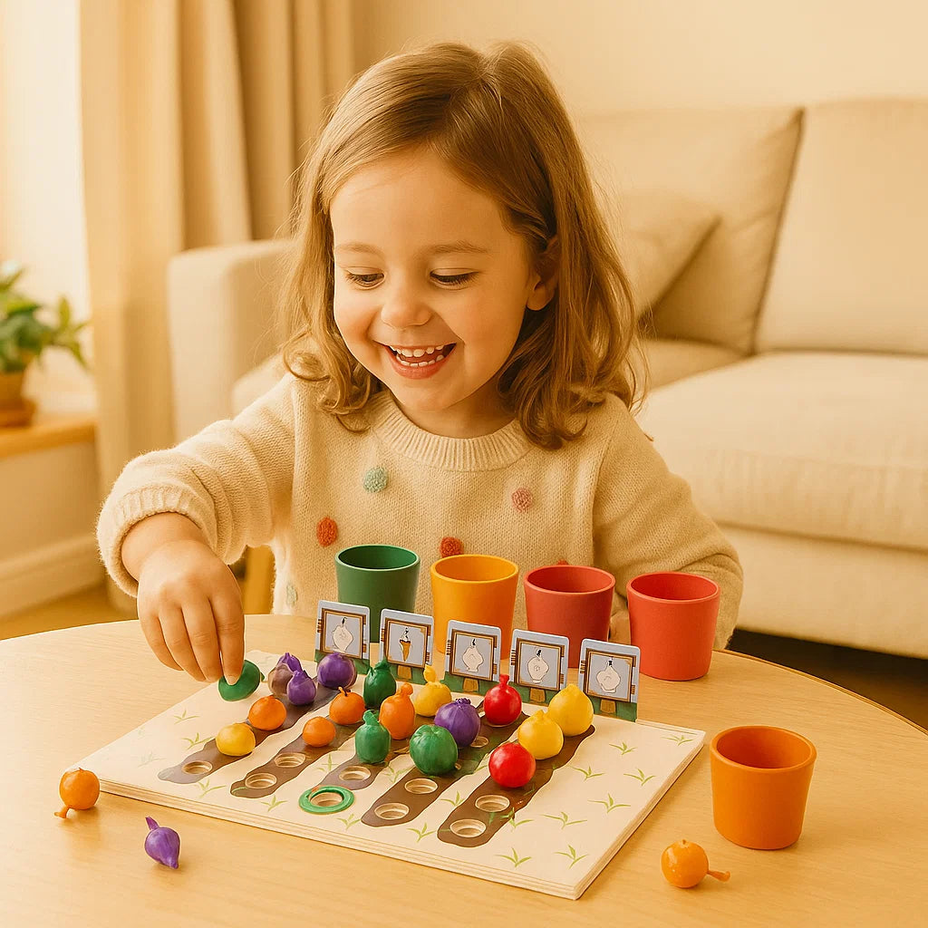 Montessori Sorting Colours And Numbers Farm Learning Game