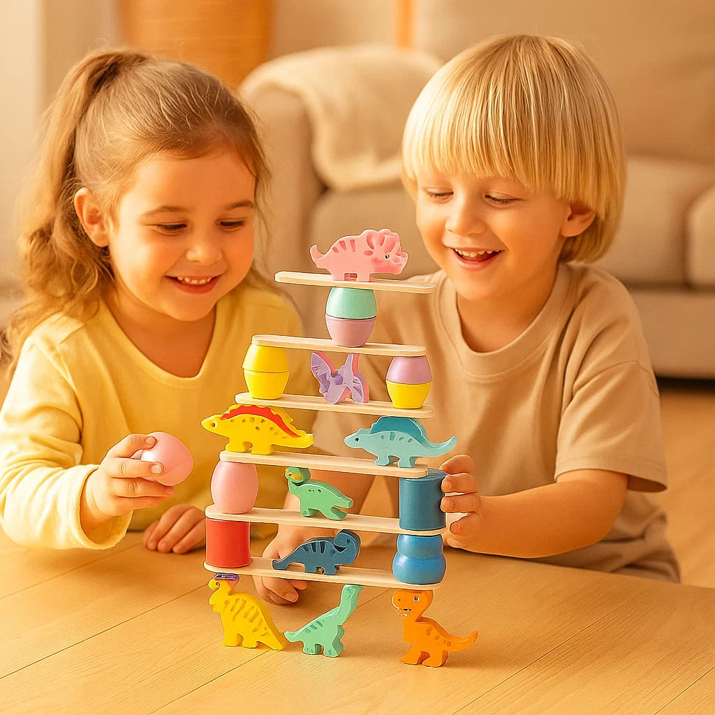 Montessori Dinosaur Stacking Game