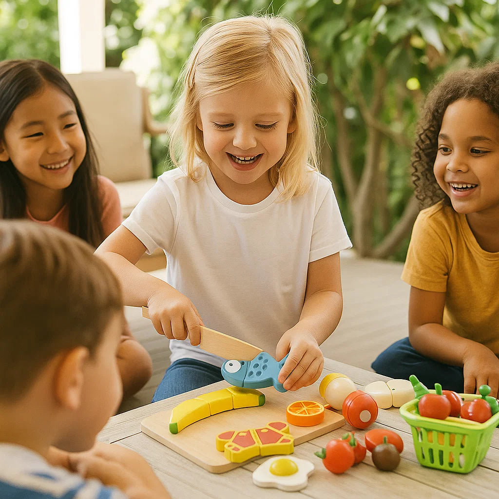 Montessori Wooden Cutting Play Set