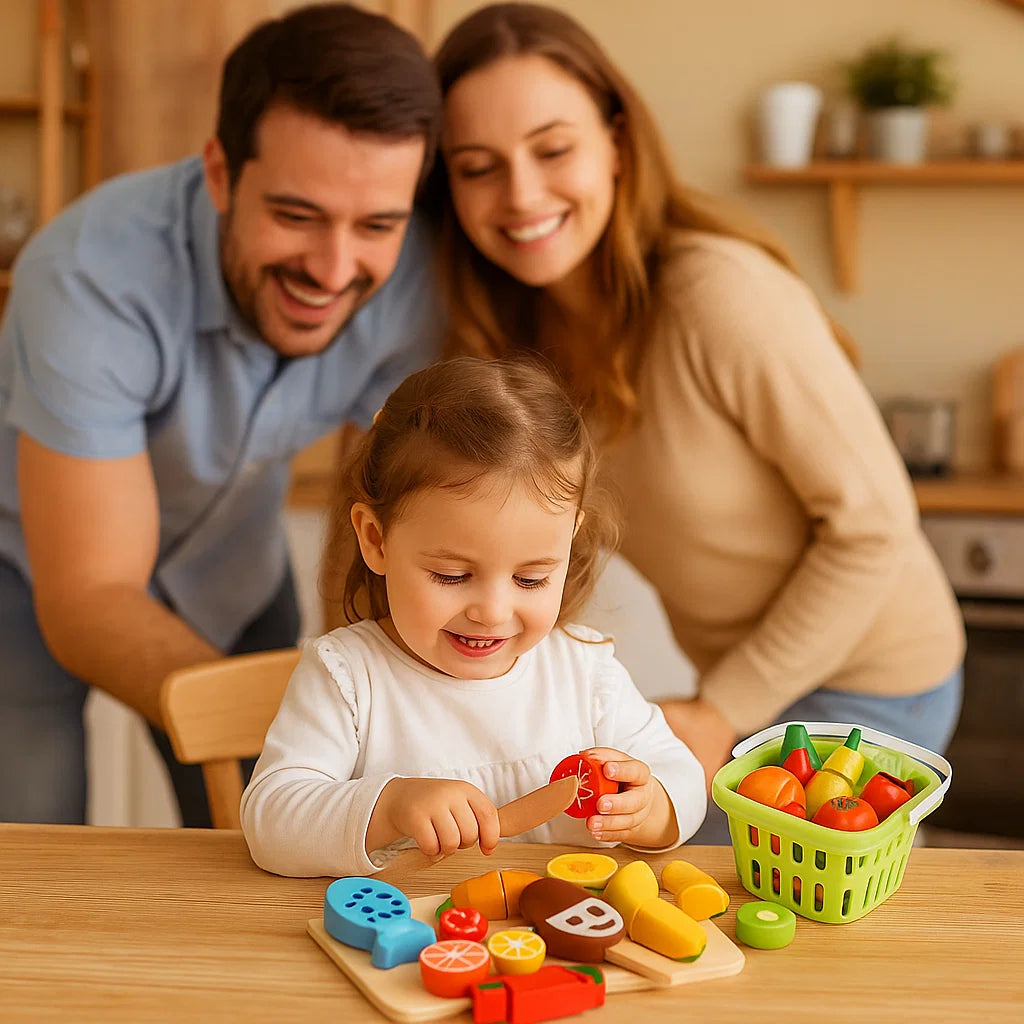 Montessori Wooden Cutting Play Set