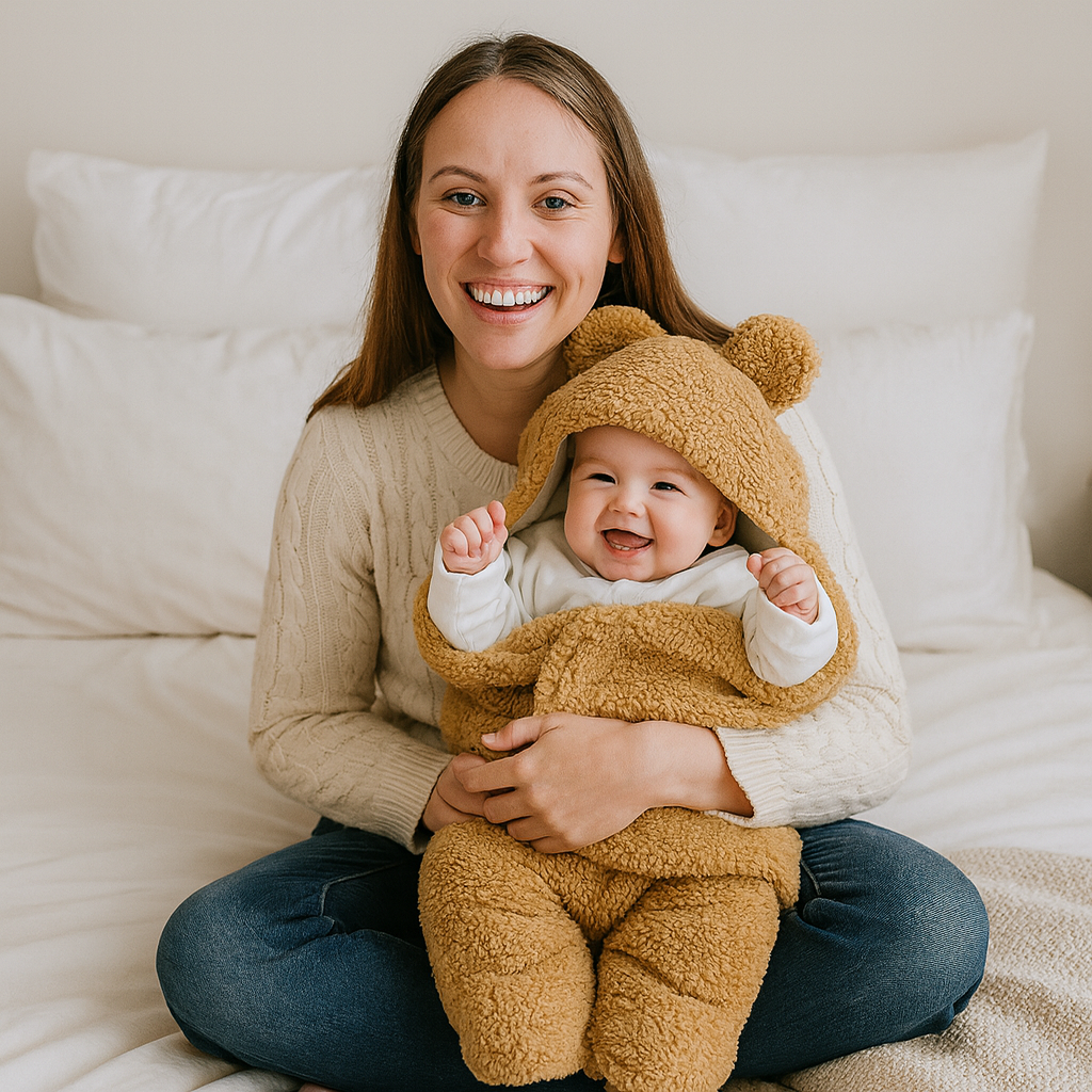 Baby Blanket and Pajamas in Bear Design