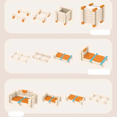 Montessori Wooden Block Set – Natural Stacking & Building Toy