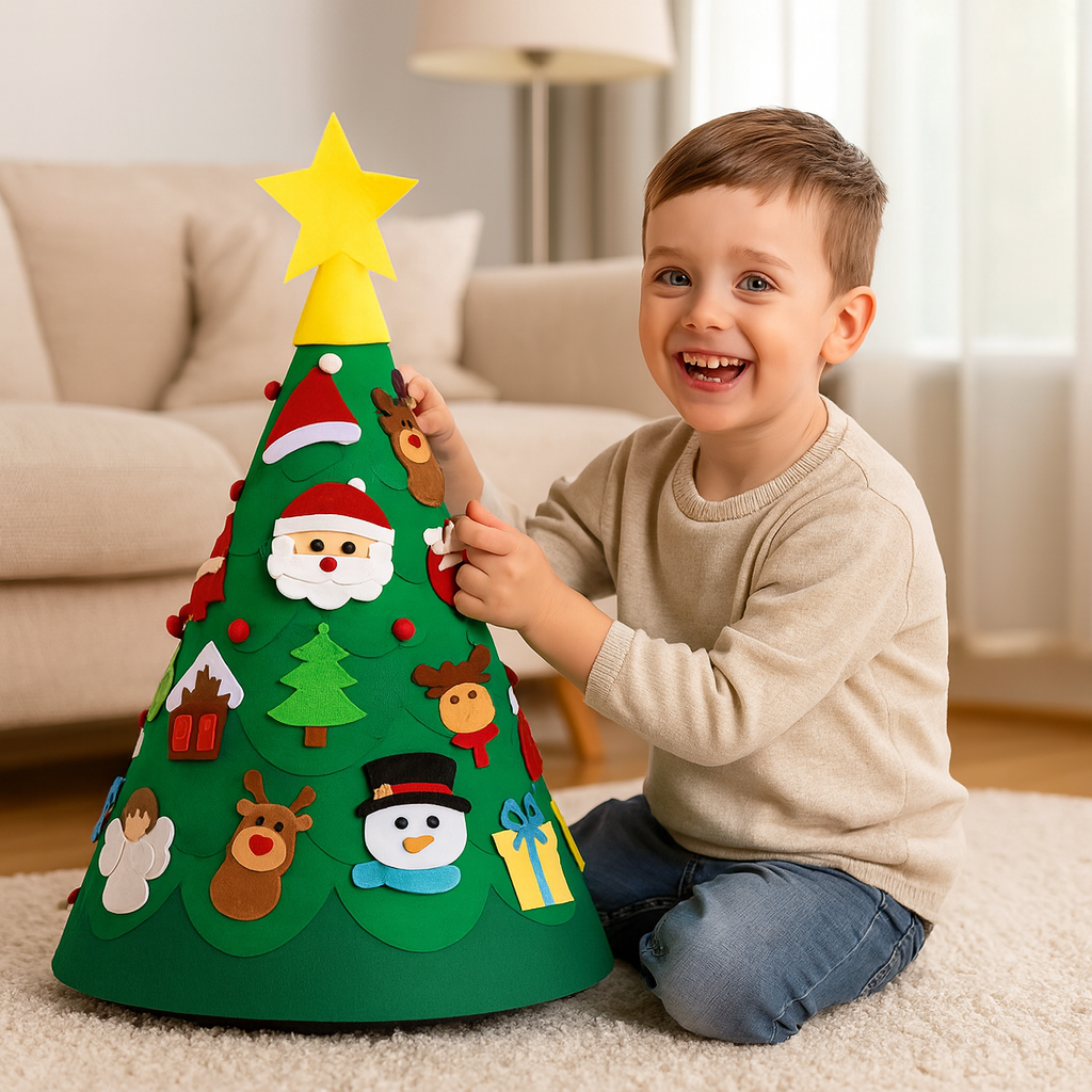 Montessori 3D Felt Christmas Tree