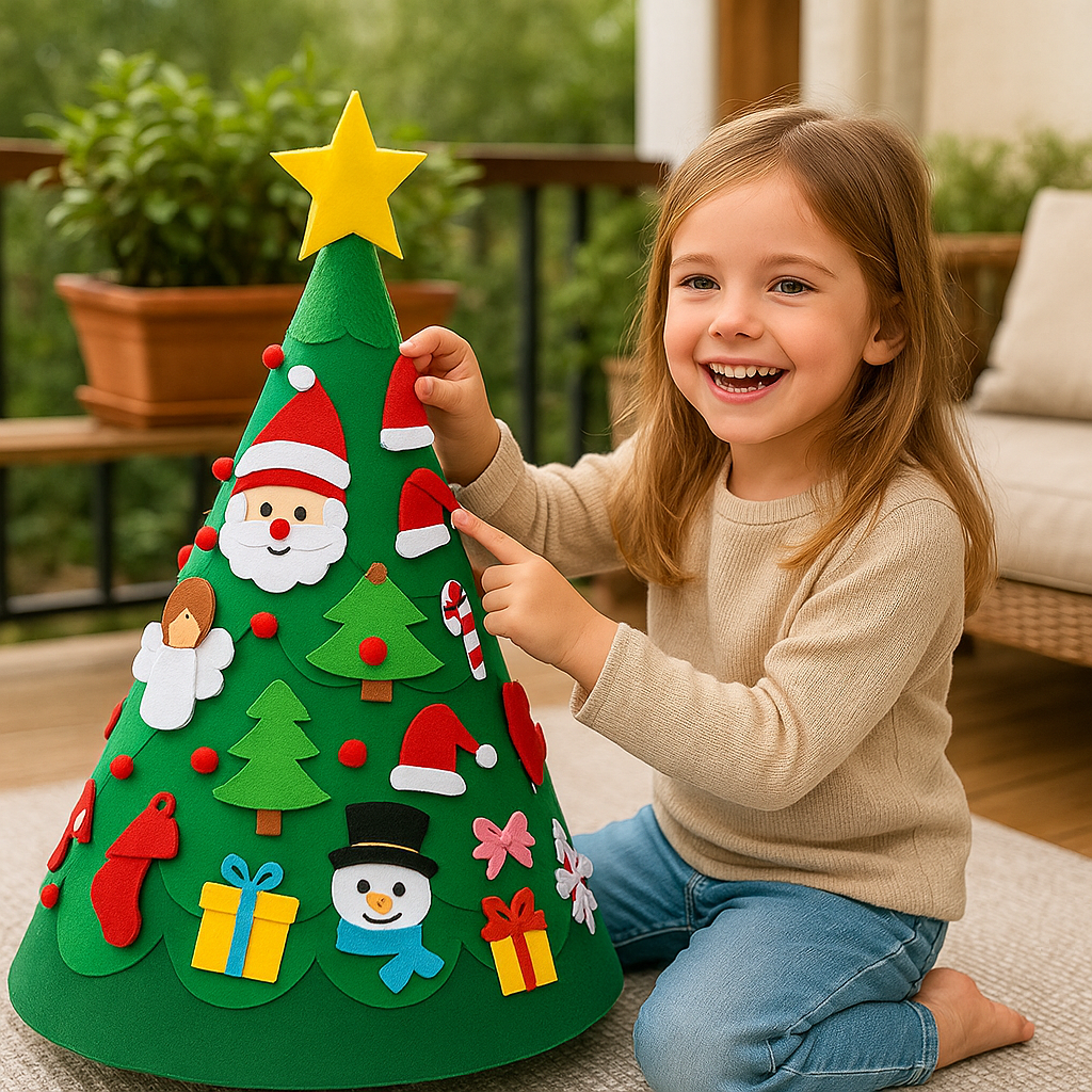Montessori 3D Felt Christmas Tree