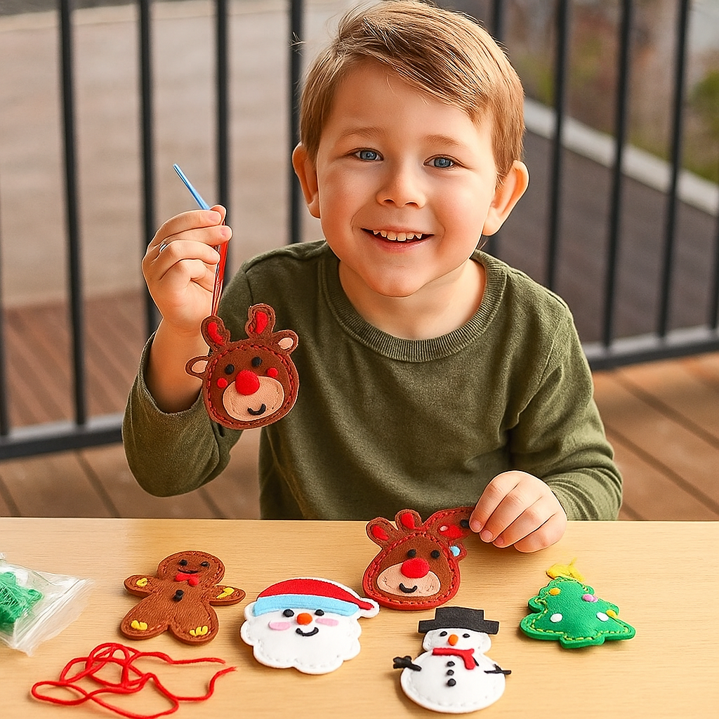 Safe Felt Christmas Set for DIY Sewing