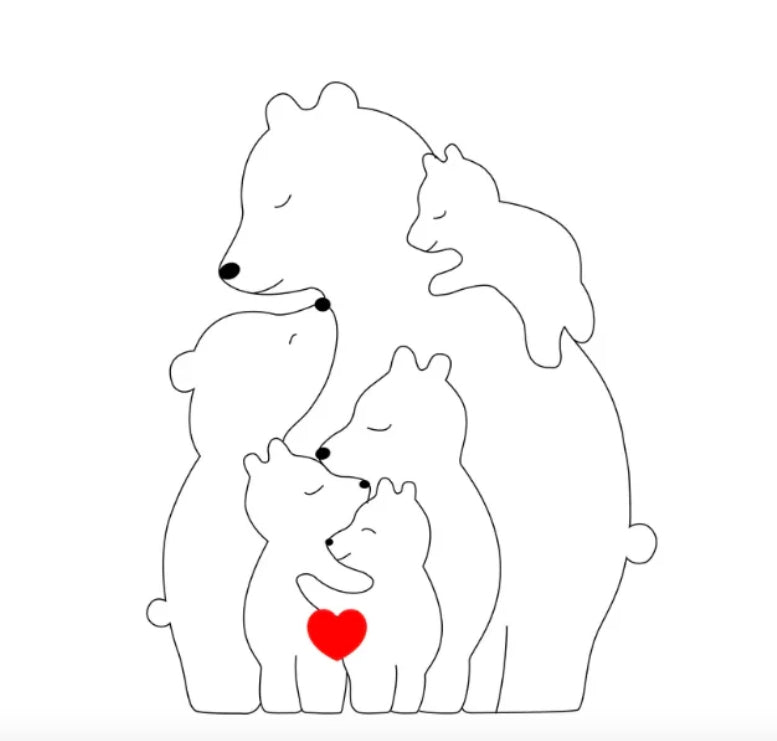 Handcrafted Personalized Bear Family