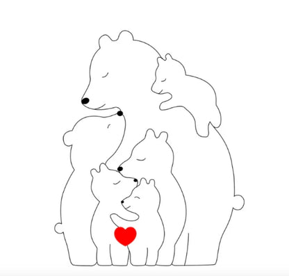 Handcrafted Personalized Bear Family