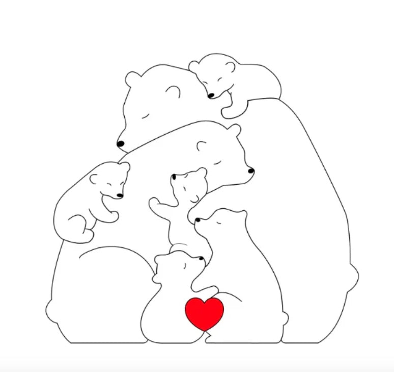 Handcrafted Personalized Bear Family