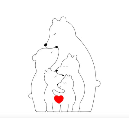 Handcrafted Personalized Bear Family