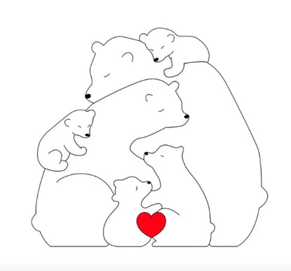 Handcrafted Personalized Bear Family