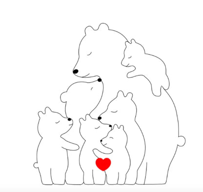Handcrafted Personalized Bear Family