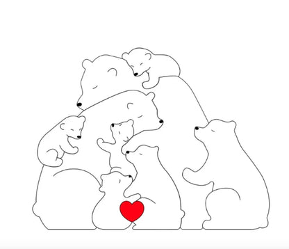 Handcrafted Personalized Bear Family