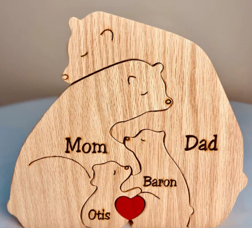 Handcrafted Personalized Bear Family