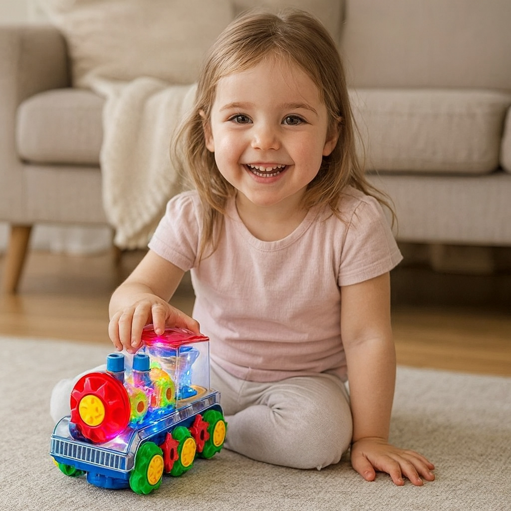 Dancing and Glowing Music Steam Locomotive