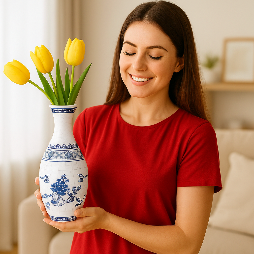 Elegant 3D Puzzle Vase – Suitable for Fresh Flowers