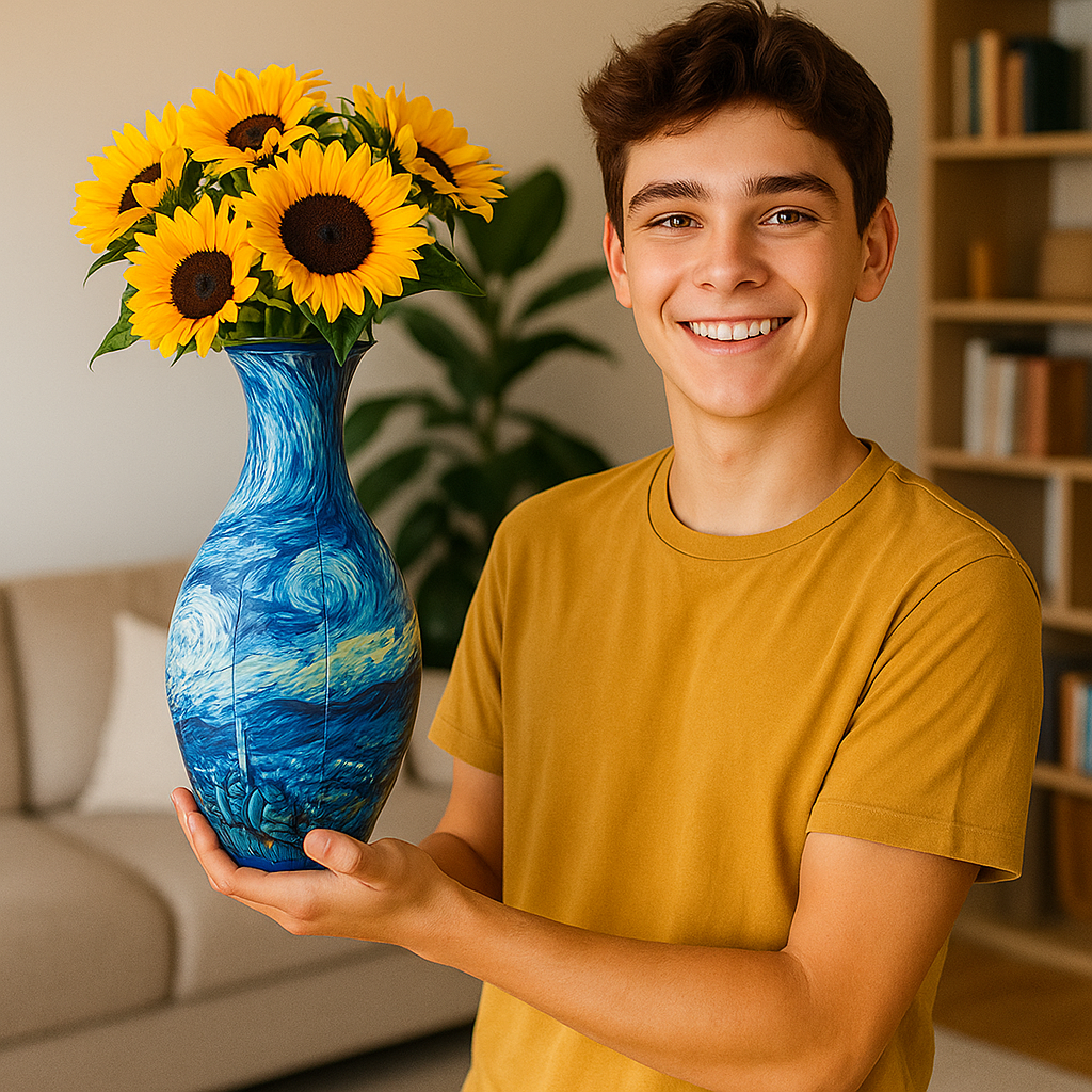Elegant 3D Puzzle Vase – Suitable for Fresh Flowers