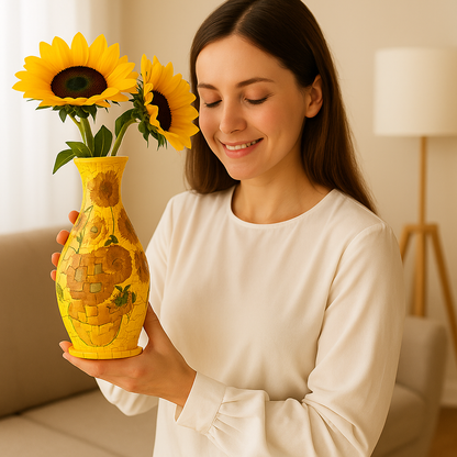 Elegant 3D Puzzle Vase – Suitable for Fresh Flowers