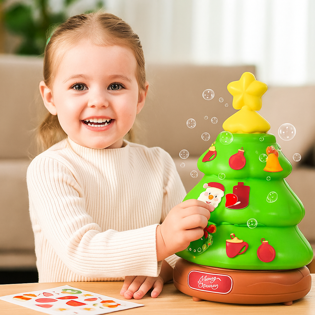 Music Bubble Christmas Tree with Stickers for Decorating