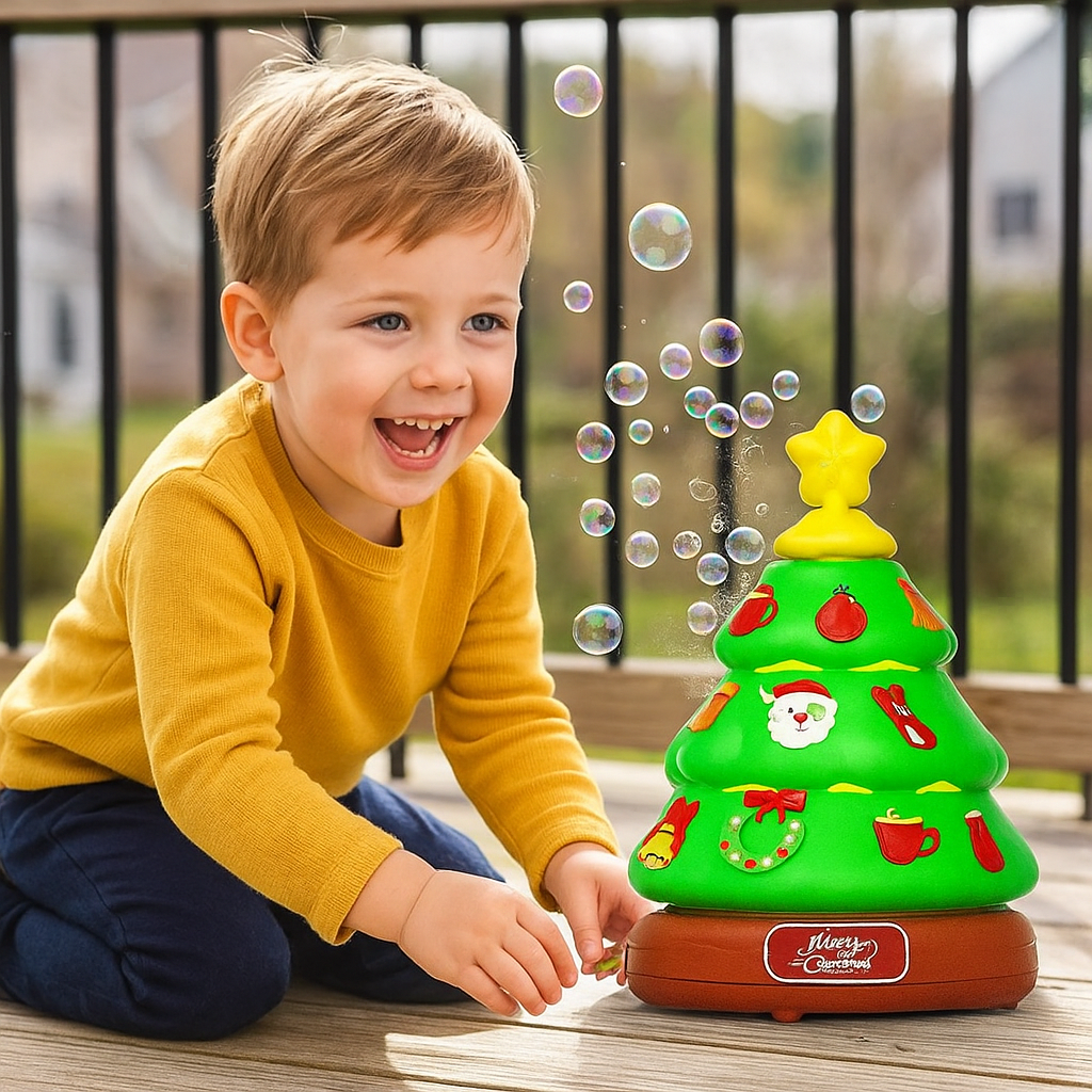 Music Bubble Christmas Tree with Stickers for Decorating