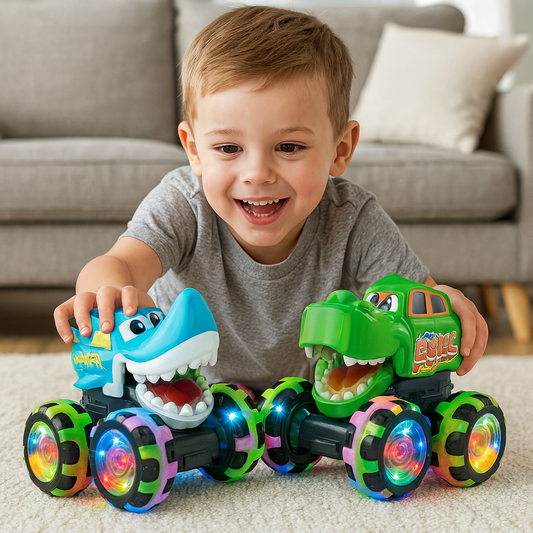 Luminous monster truck toy cars