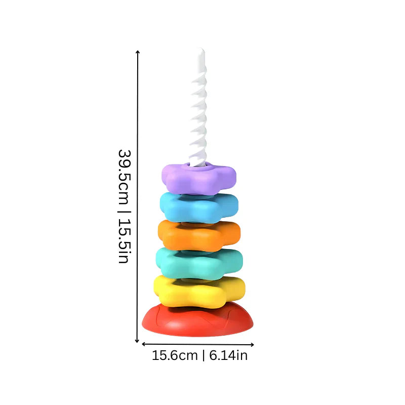 Rainbow Spin and Color Tower Toy