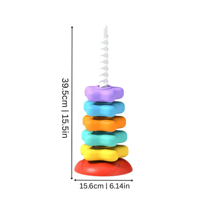 Rainbow Spin and Color Tower Toy