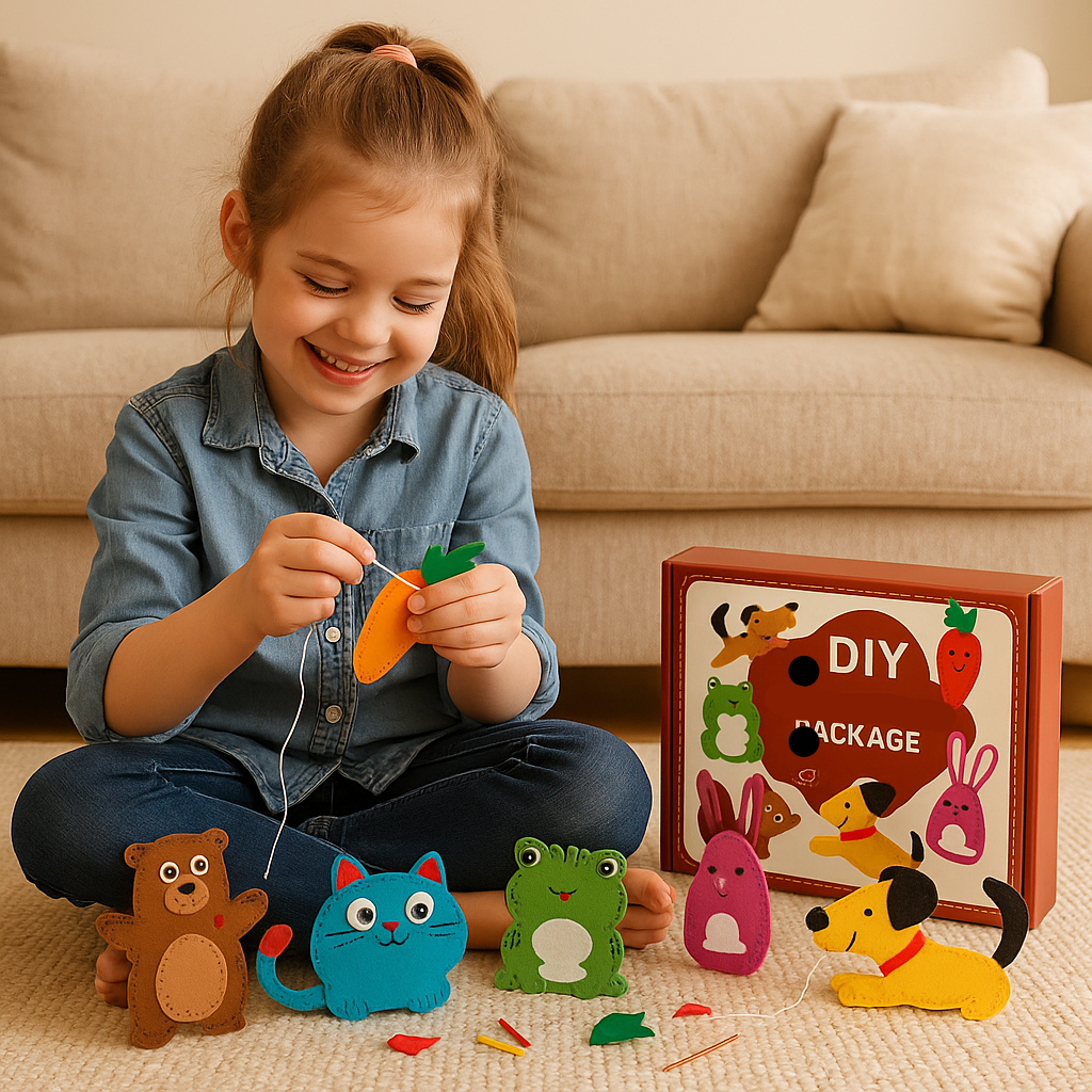 Safe Felt Animal Set for DIY Sewing
