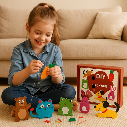 Safe Felt Animal Set for DIY Sewing