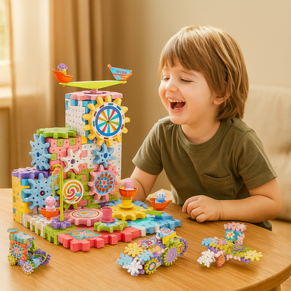 Rotating Montessori Gear Building Toy