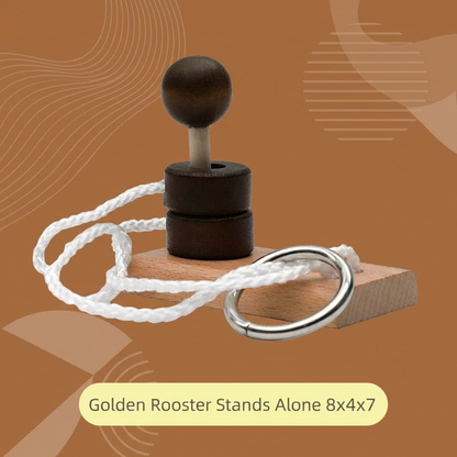 Handmade Wooden Rope Brain Teaser – Logic Puzzle Game for the Whole Family
