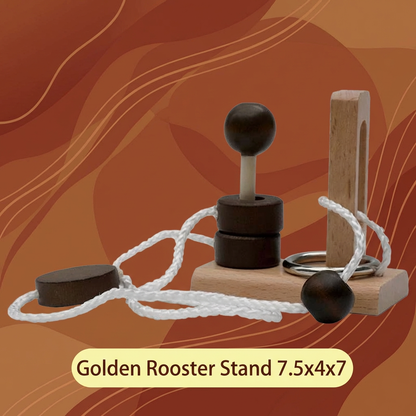 Handmade Wooden Rope Brain Teaser – Logic Puzzle Game for the Whole Family