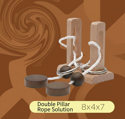 Handmade Wooden Rope Brain Teaser – Logic Puzzle Game for the Whole Family