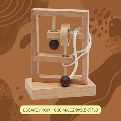 Handmade Wooden Rope Brain Teaser – Logic Puzzle Game for the Whole Family