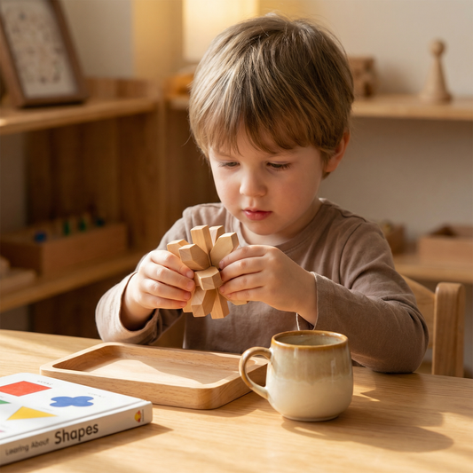 Montessori 3D Wooden Brain Puzzle - Early Learning Toy