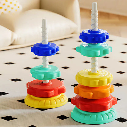 Rainbow Spin and Color Tower Toy