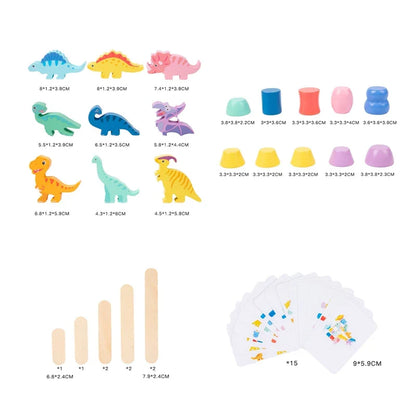 Montessori Dinosaur Stacking Game