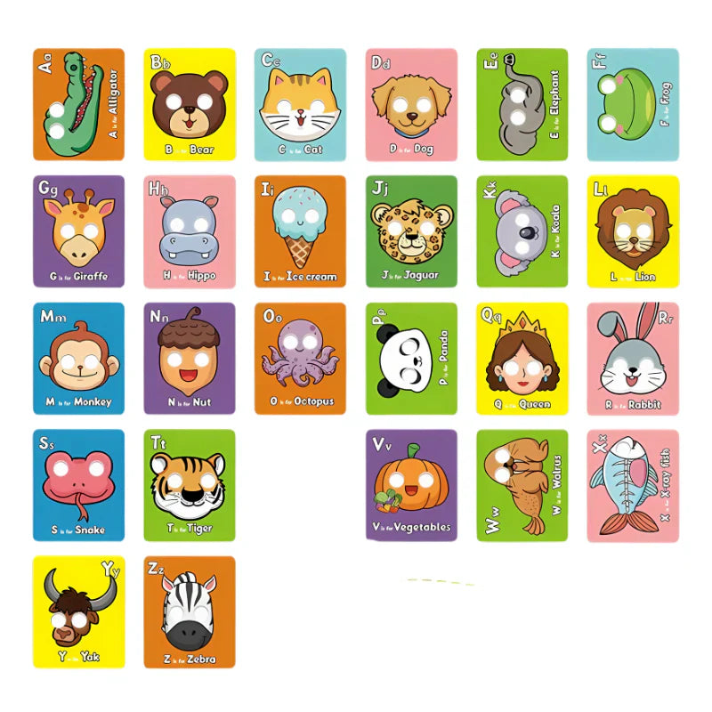 Alphabet Flashcards with Animal Designs