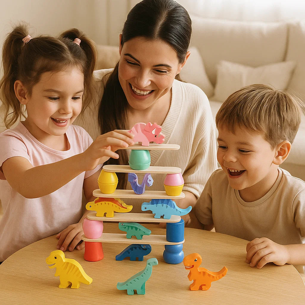 Montessori Dinosaur Stacking Game