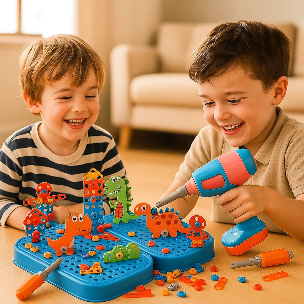 Dino Craftsman Construction Play Set for Kids