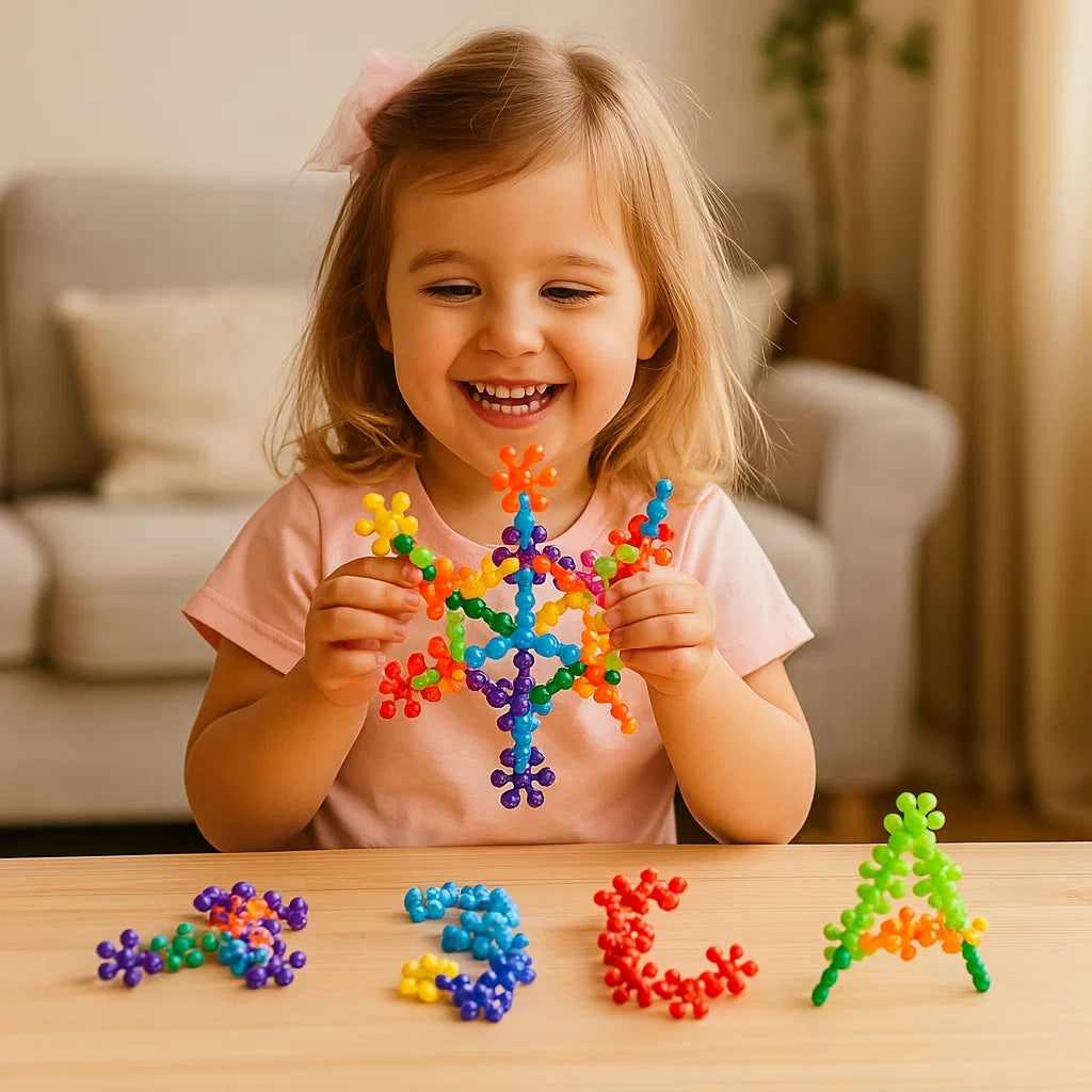 Creative Montessori Snowflake Building Blocks