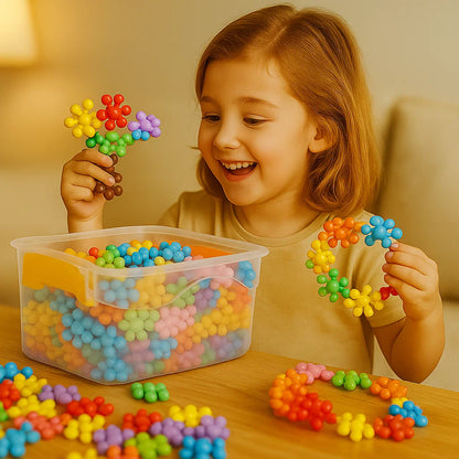 Creative Montessori Snowflake Building Blocks