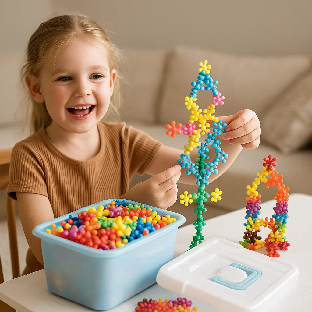 Creative Montessori Snowflake Building Blocks